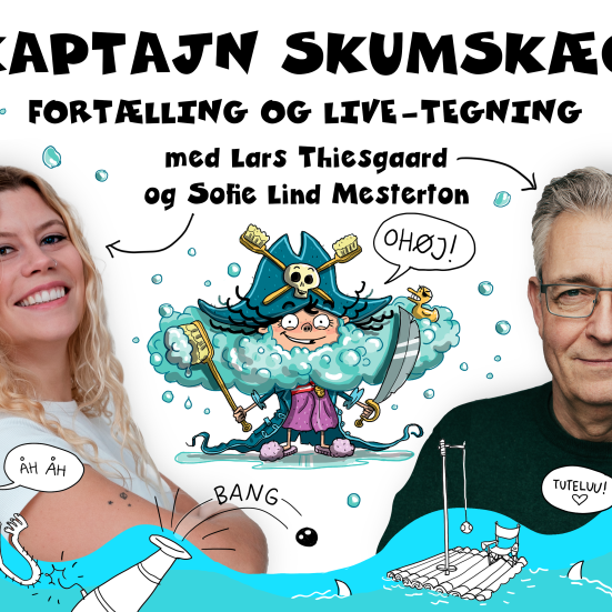 Kaptajn Skumskæg: Fortælling og live-tegning